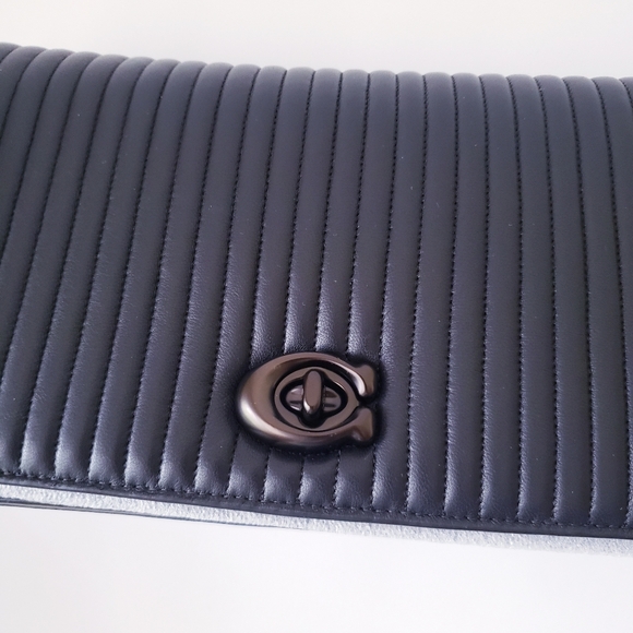 Coach Quilted Dinky Black Crossbody Bag - Picture 6 of 13